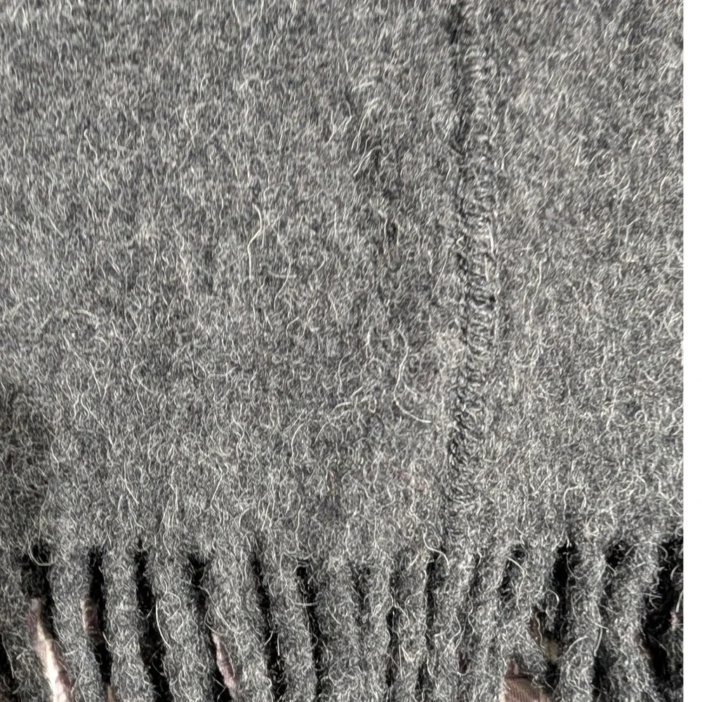 J. Crew Women's Gray Alpaca Wool Blend Sweater Fringe Mock‎ Neck Size M